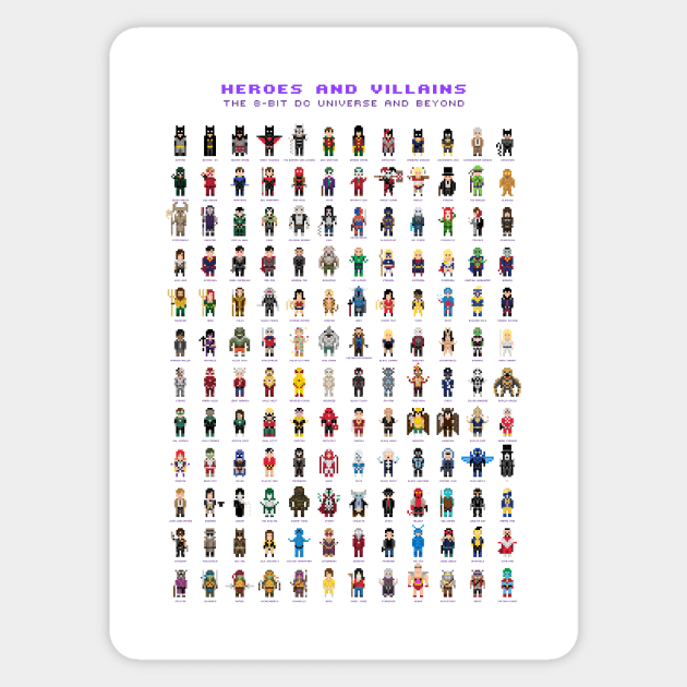 8-Bit Heroes and Villains, vol. 02 Sticker by johnsalonika84